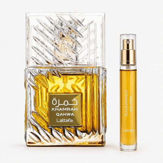 Lattafa Khamrah Qahwa Perfume Decant – 2ml, 5ml & 10ml